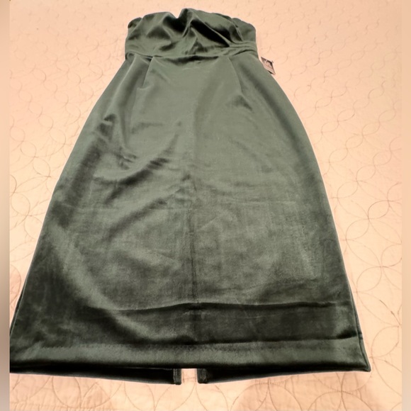 Express Velvet Sweetheart Neckline Strapless Midi Sheath Dress | Size: M #790925 - Picture 6 of 15